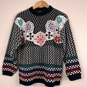 Vtg JJ Browne USA Fair Isle Nordic Holiday‎ Christmas Unisex Sweater READ